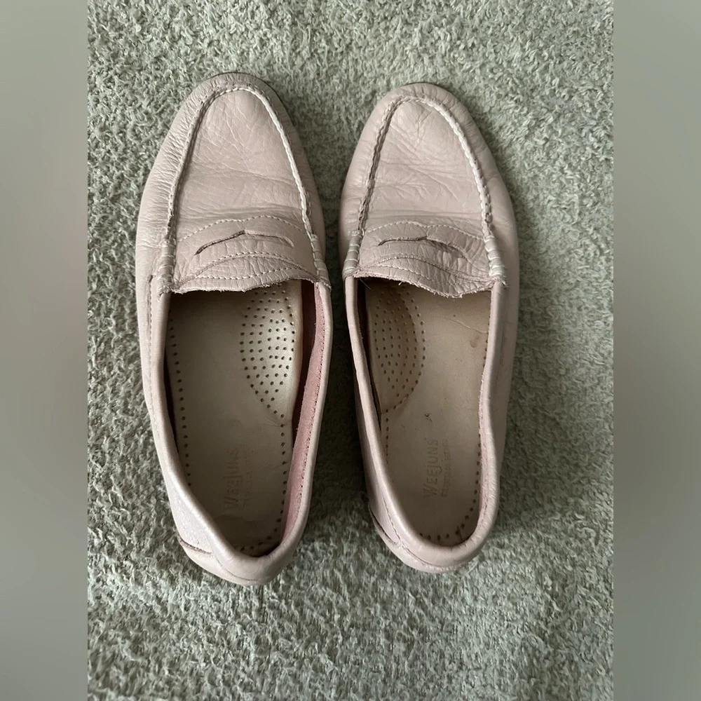 G.H. Bass Weejuns Soft Blush Pink Leather Penny classic Loafers - Size 9M - Picture 2 of 11